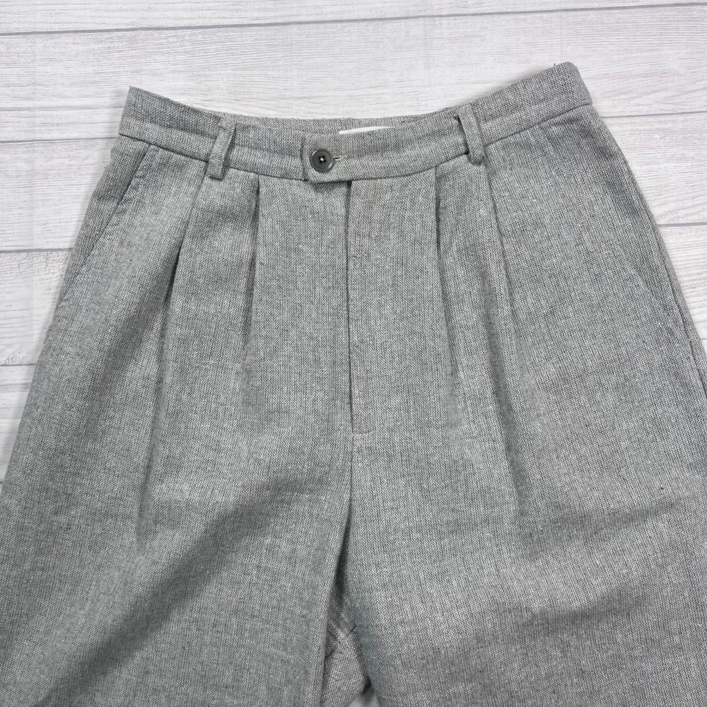 Reformation Montauk Wool Blend Pleated Wide Leg Trousers Size 8 Grey High Rise - Picture 11 of 11